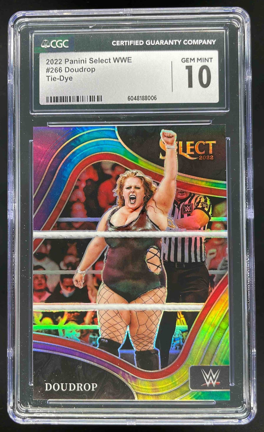 2022 Panini Select WWE Tie Dye Prizms #266 Doudrop Ringside /25