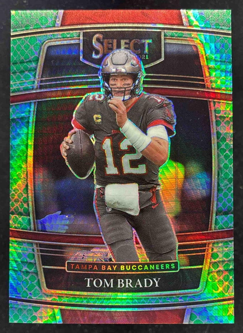 2021 Panini Select Dragon Scale Prizm #1 Tom Brady Concourse /89