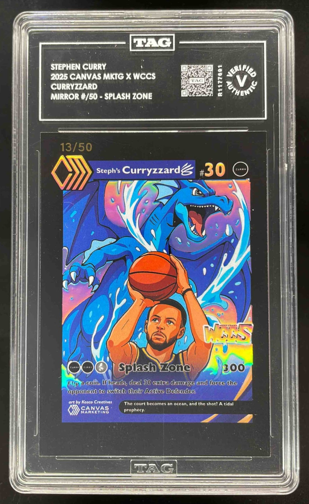 2025 Canvas WCCS Curryzzard Mirror Splash Zone Stephen Curry /50