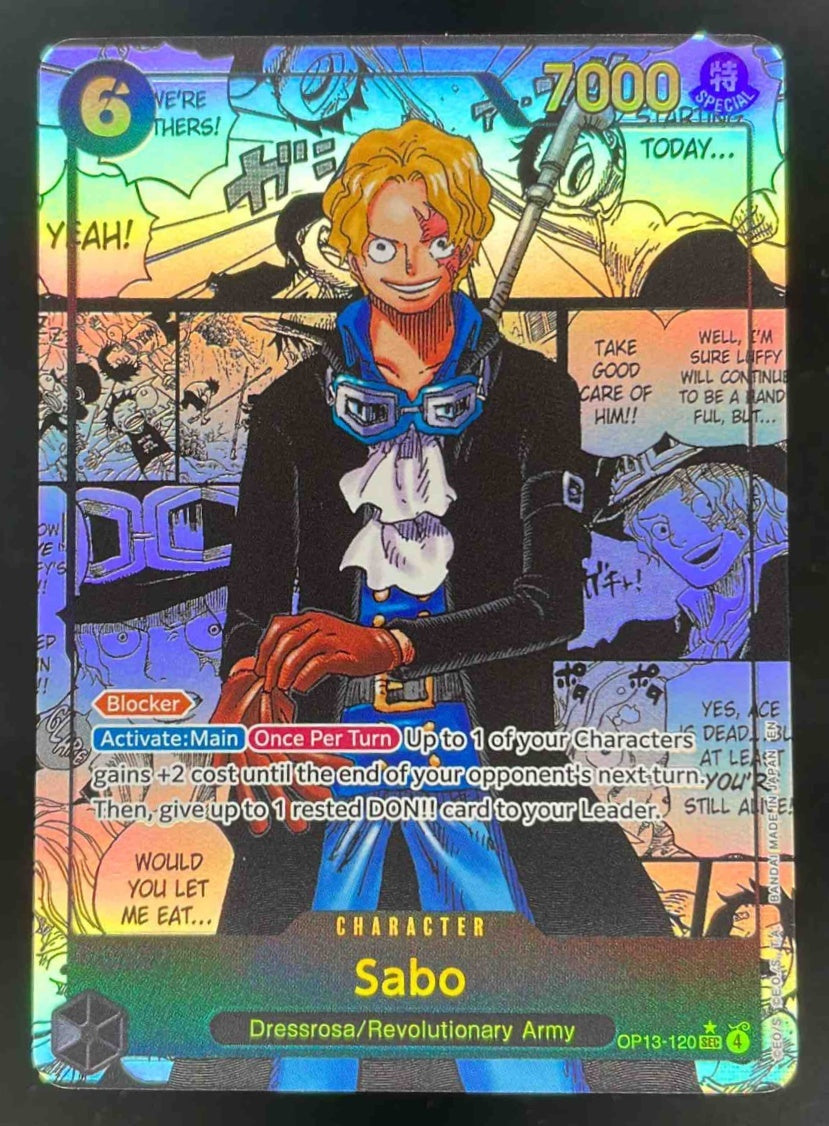 2025 One Piece Carrying On His Will Secret Rare #OP13-120 Sabo