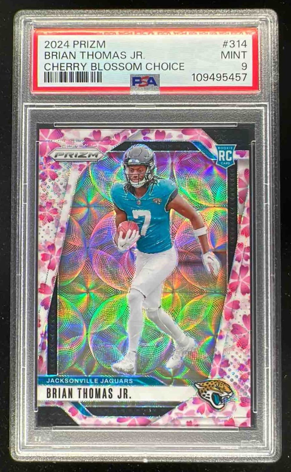 2024 Panini Prizm Choice Cherry Blossom Prizm #314 Brian Thomas Jr