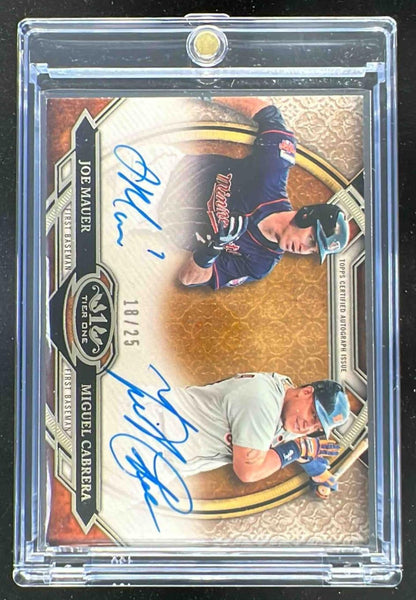 2015 Topps Tier One Dual Autographs #DA-MC Miguel Cabrera Joe