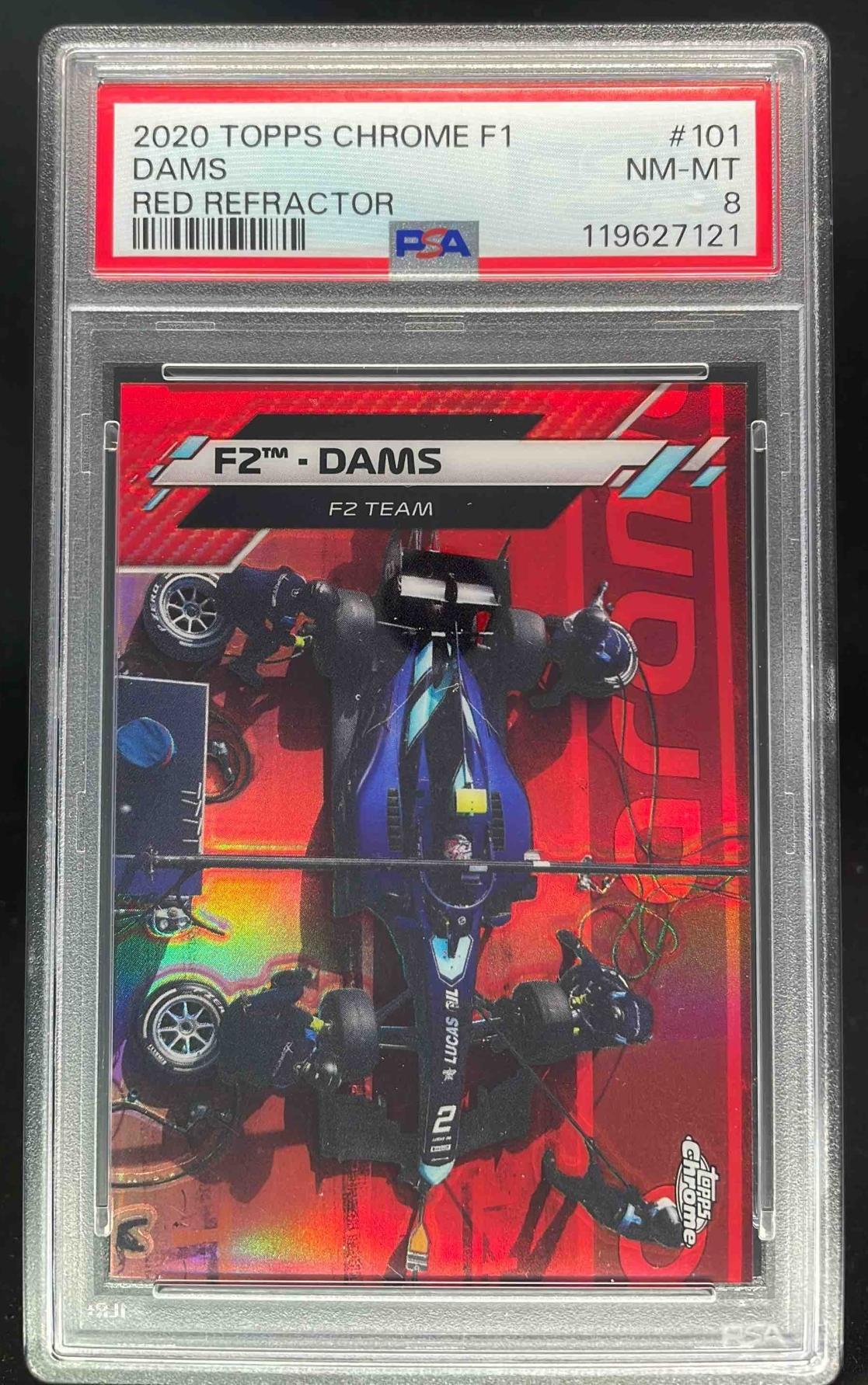 2020 Topps Chrome Sapphire Formula 1 Red #101 Dams F2 Team /5 PSA