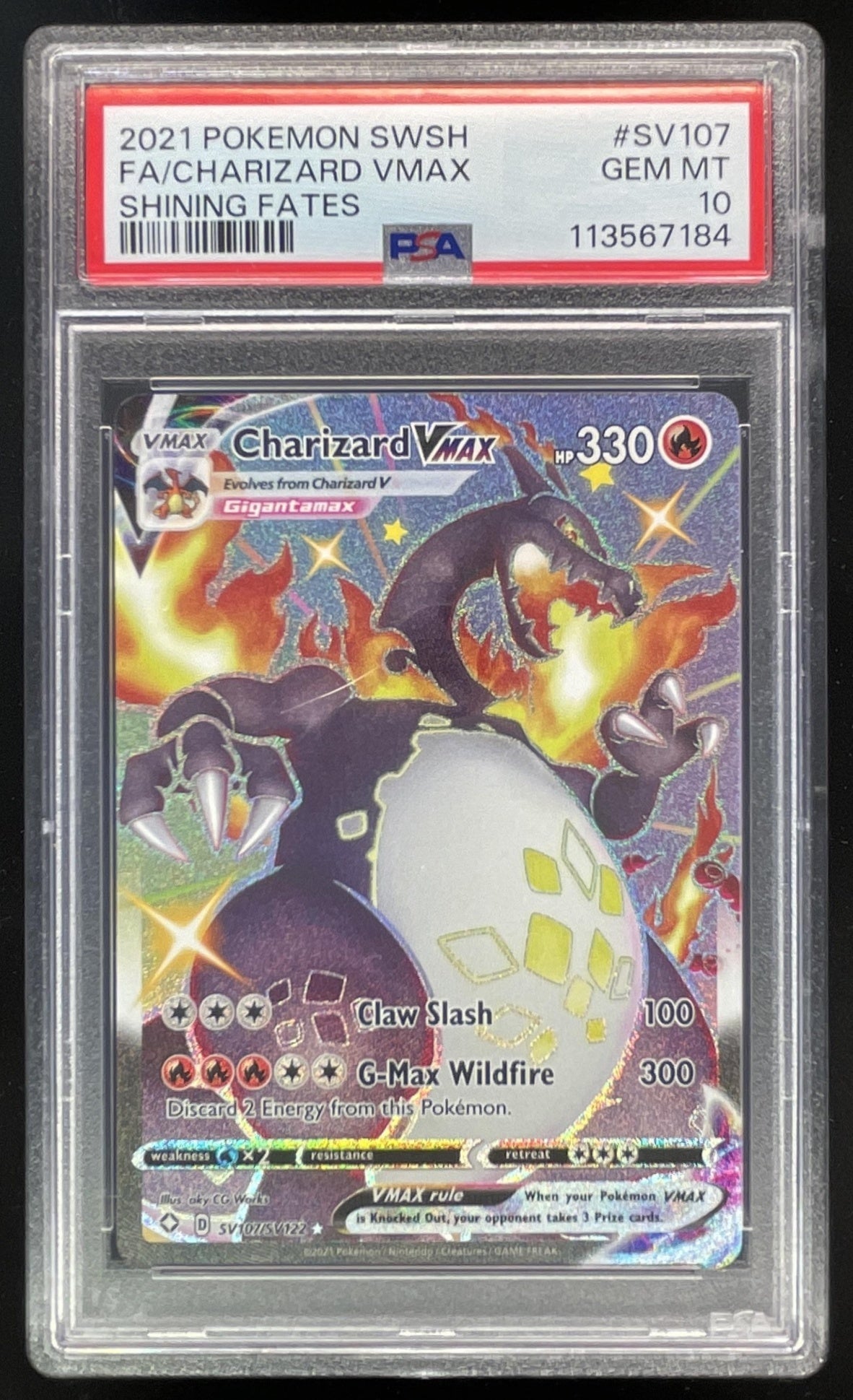 pokemon cards shining fates charizard Charizard VMAX - SV107/SV122 - Shining Fates
