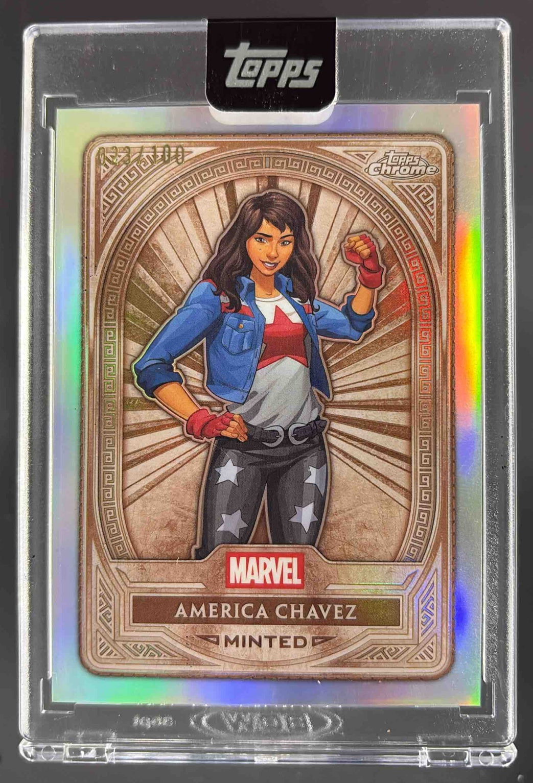 2025 Topps Mint Marvel Chrome Refractor #48 America Chavez Bronze