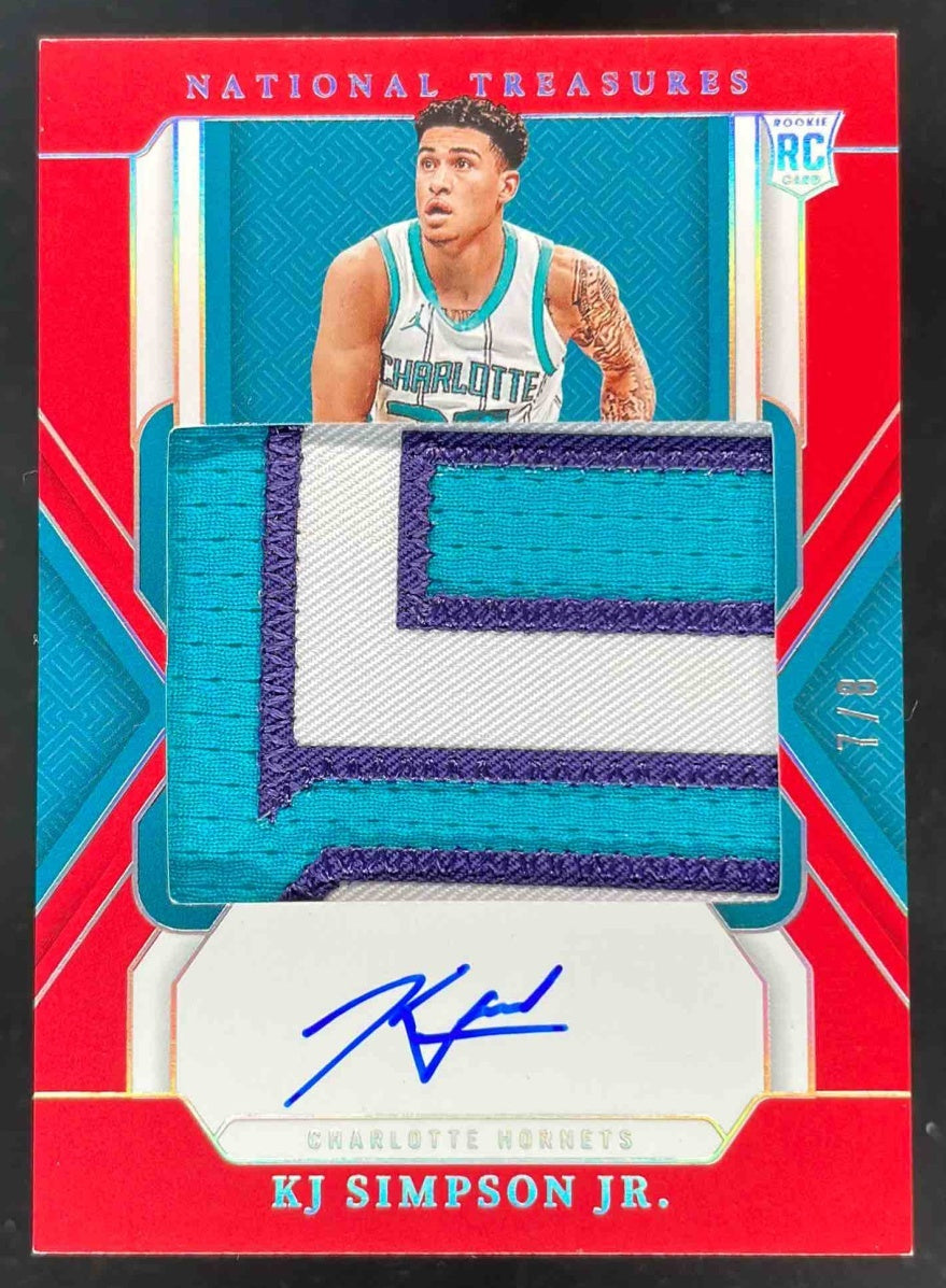 2024-25 National Treasures Patch International Red KJ Simpson Jr