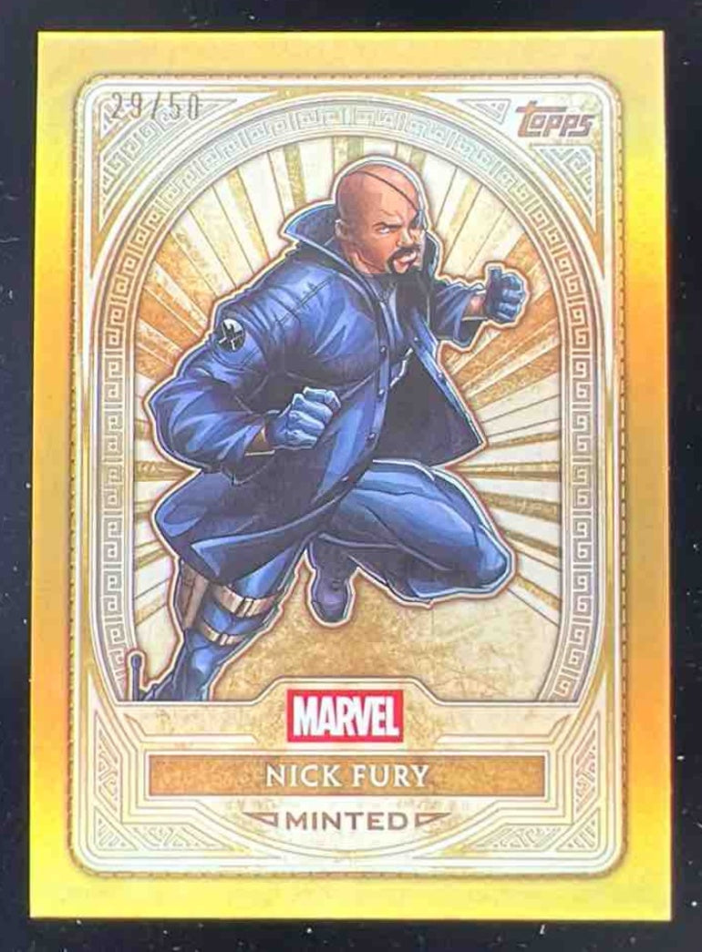 2025 Topps Mint Marvel Gold Foil #76 Nick Fury Gold /50 – Burbank