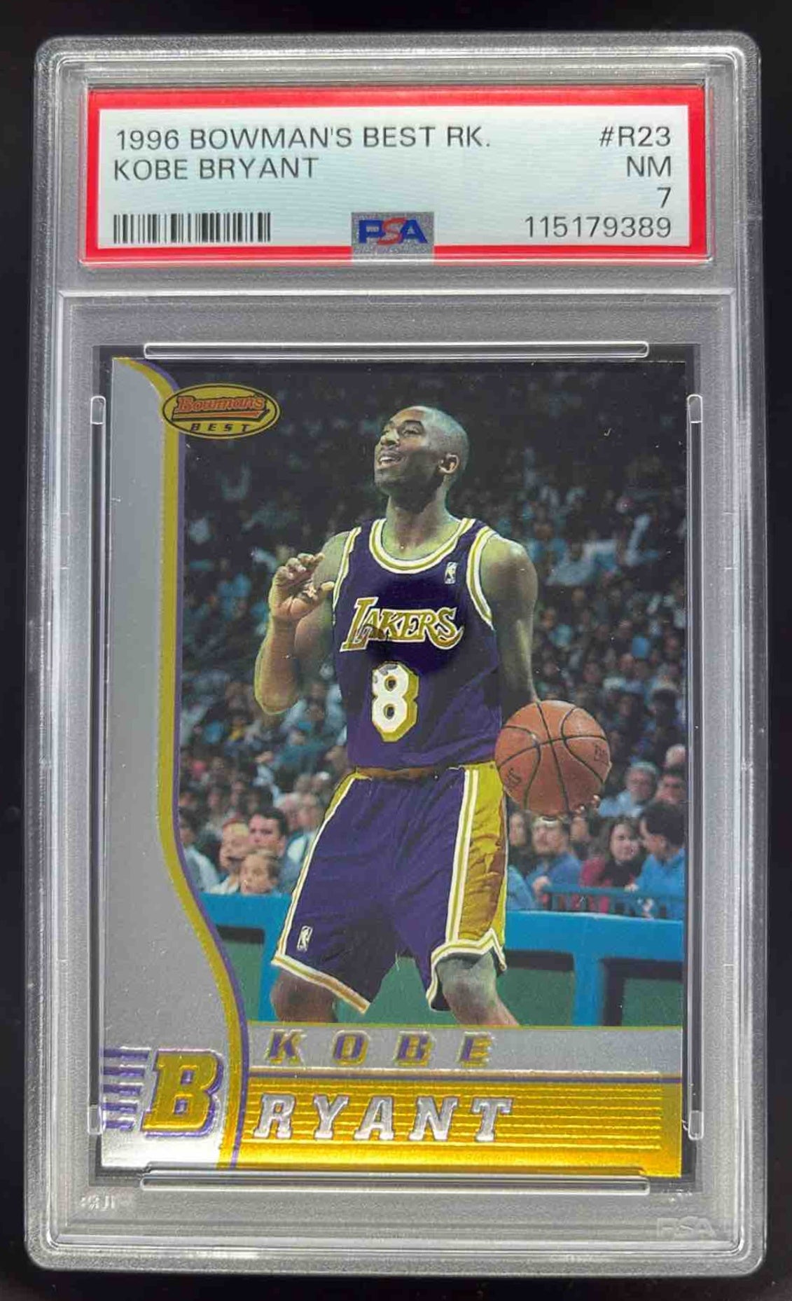 その他 Kobe Brayant Bawman's BEST 1996-97 Bowman 's Best #R23 Kobe Bryant RC PSA 7 – Burbank Cards