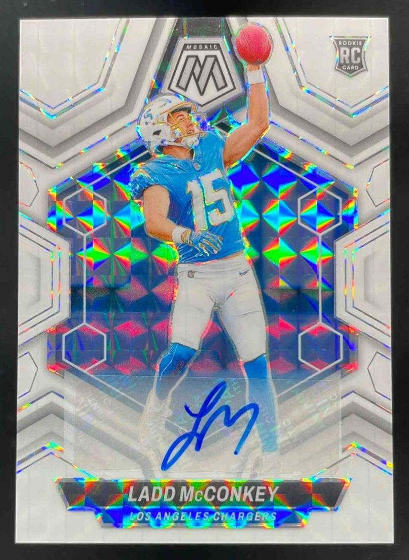 2024 Panini Mosaic Rookie Autographs #334 Ladd McConkey RC Auto