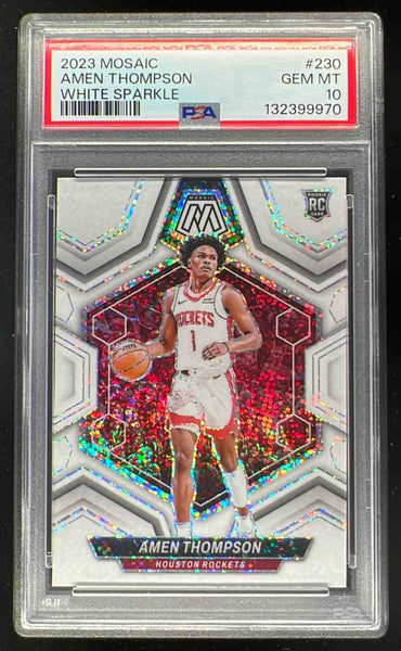 2023-24 Panini Mosaic White Sparkle Prizm SSP #230 Amen Thompson
