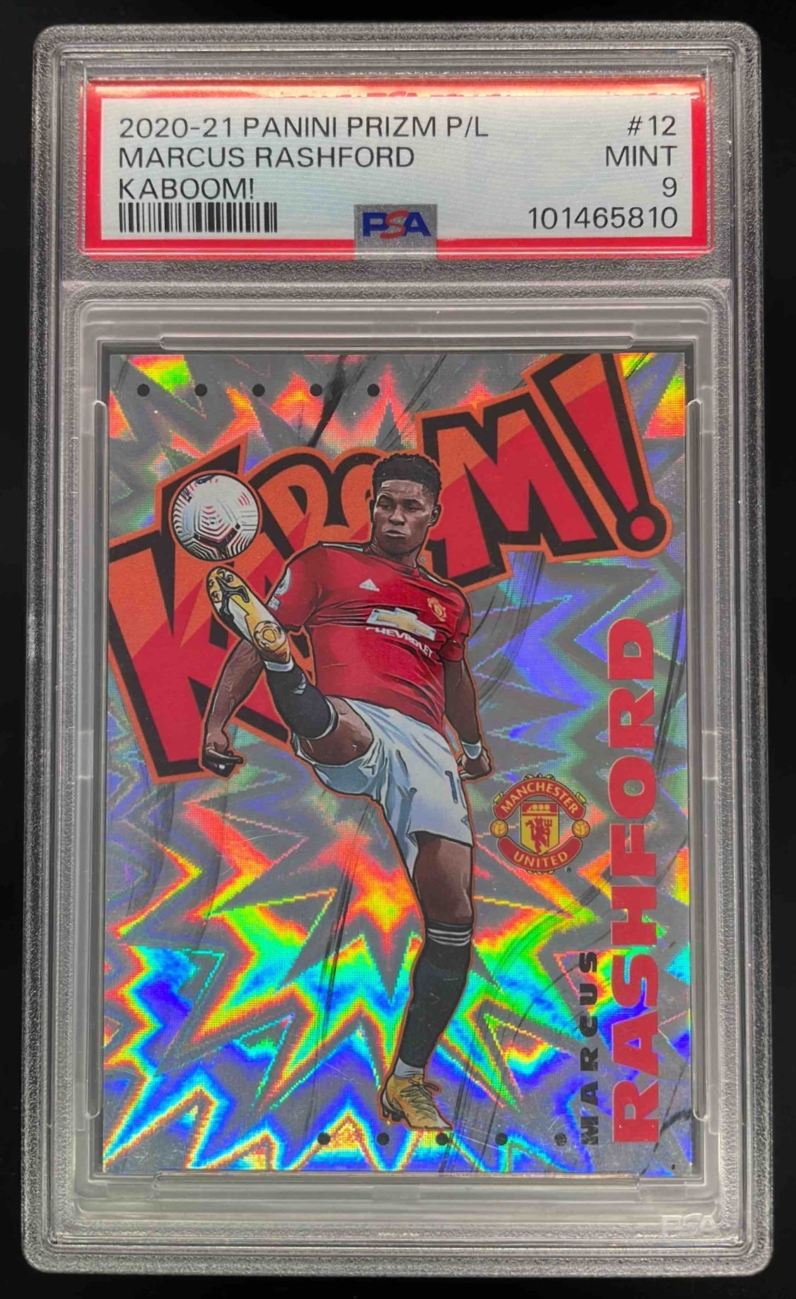 2020-21 Panini Prizm Premier League Kaboom SSP #12 Marcus Rashford