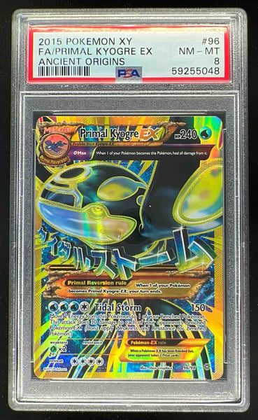 2015 Pokemon XY Ancient Origins #96/98 Primal Kyogre PSA 8