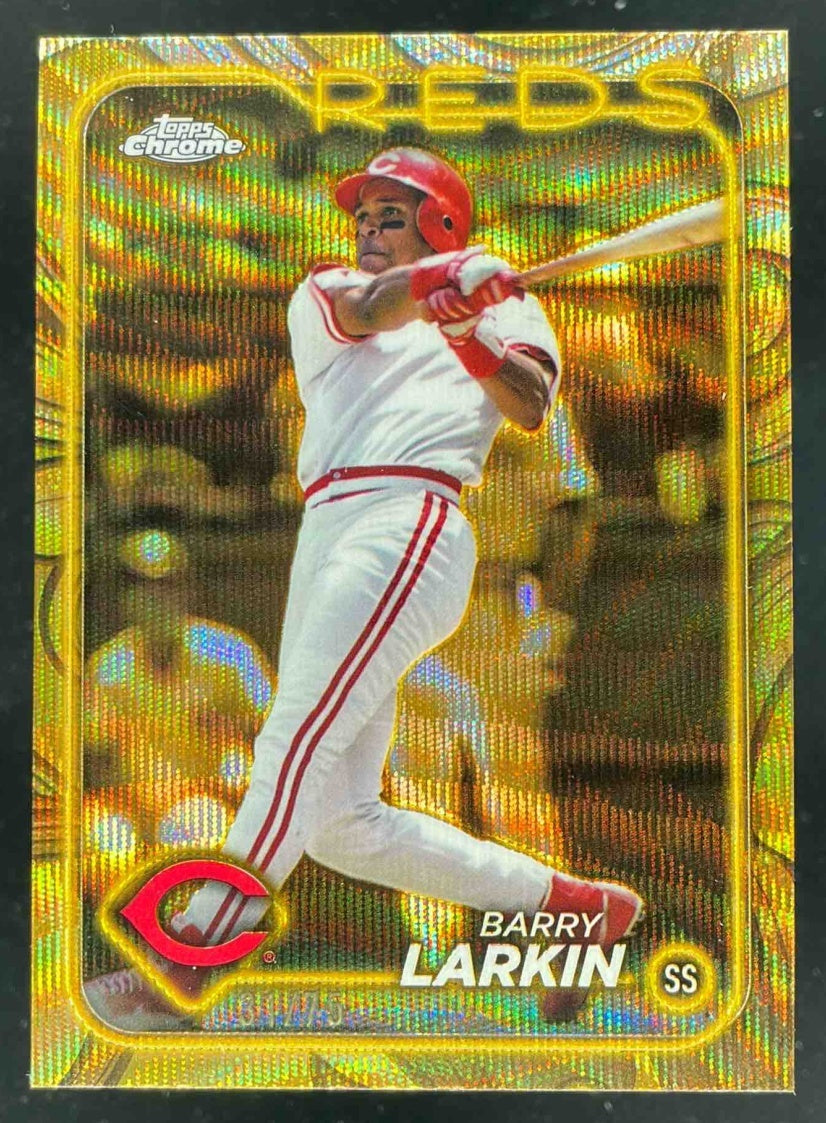 2024 Topps Gilded Collection Gold Wave Refractor #73 Barry Larkin