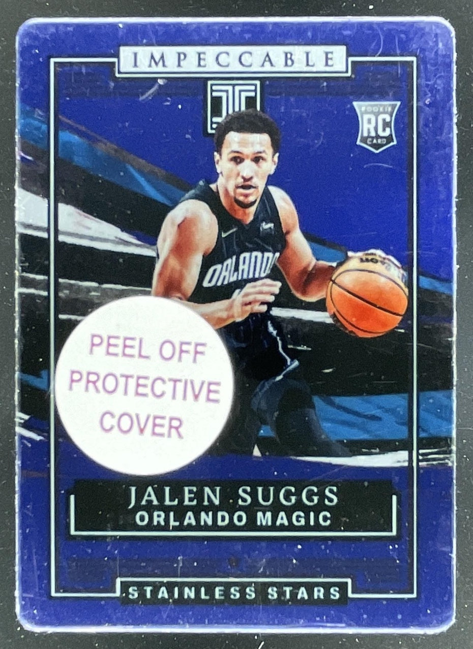 2021-22 Panini Impeccable Stainless Stars Blue #24 Jalen Suggs RC