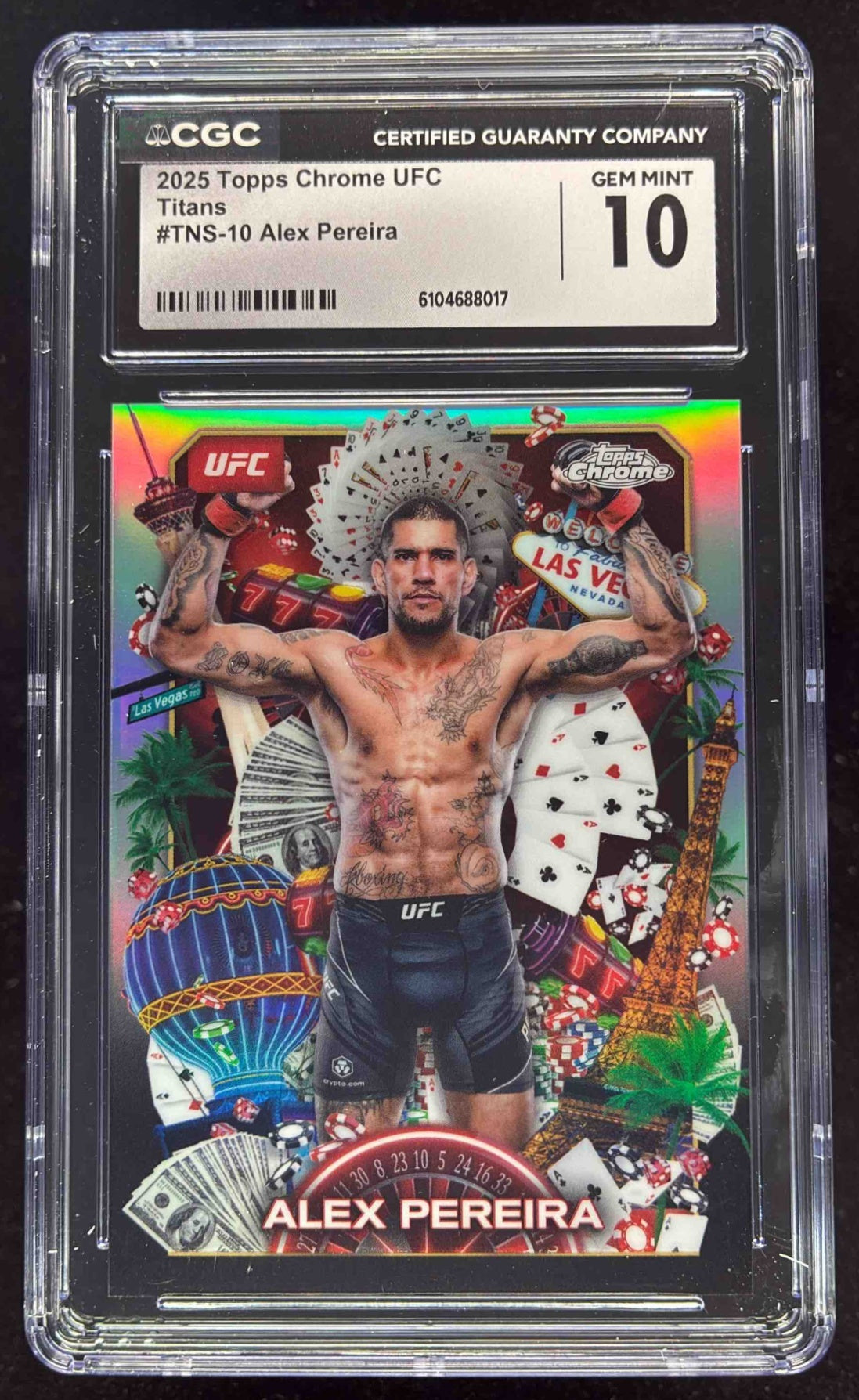 2025 Topps UFC Chrome Titans #TNS-10 Alex Pereira CGC 10 – Burbank Cards