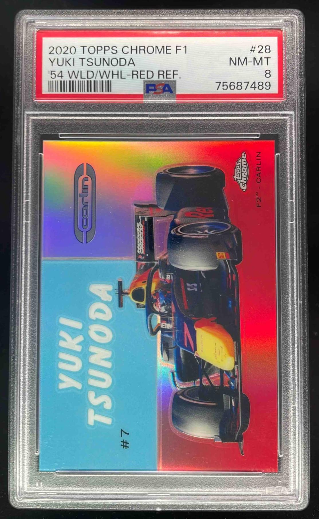 2020 Topps Chrome Formula 1 1954 World on Wheels Red #28 Yuki