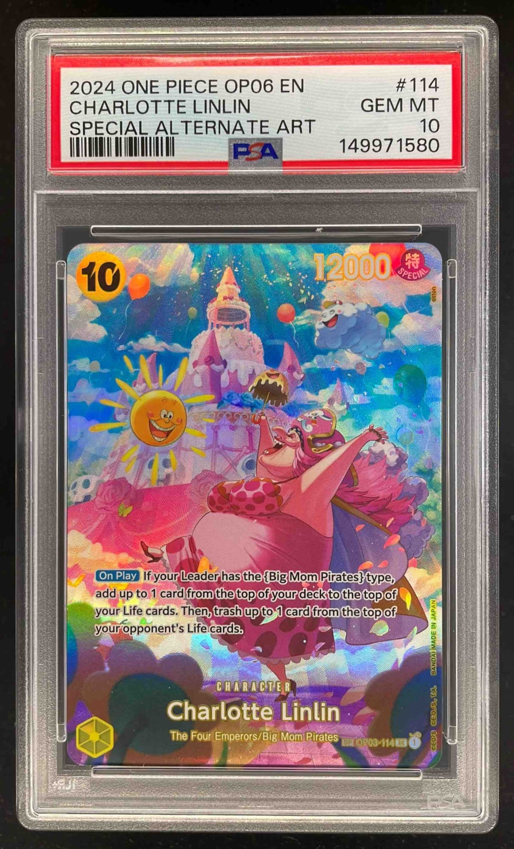 2024 One Piece OP06 EN #114 Charlotte Linlion Special Alternate Art PS Burbank Cards 2024 One Piece OP06 EN #114 Charlotte Linlion Special Alternate Art PS Burbank Cards