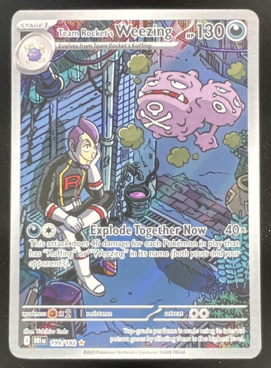 2025 Pokemon Destined Rivals #199/182 Team Rocket's Weezing – Burbank Cards