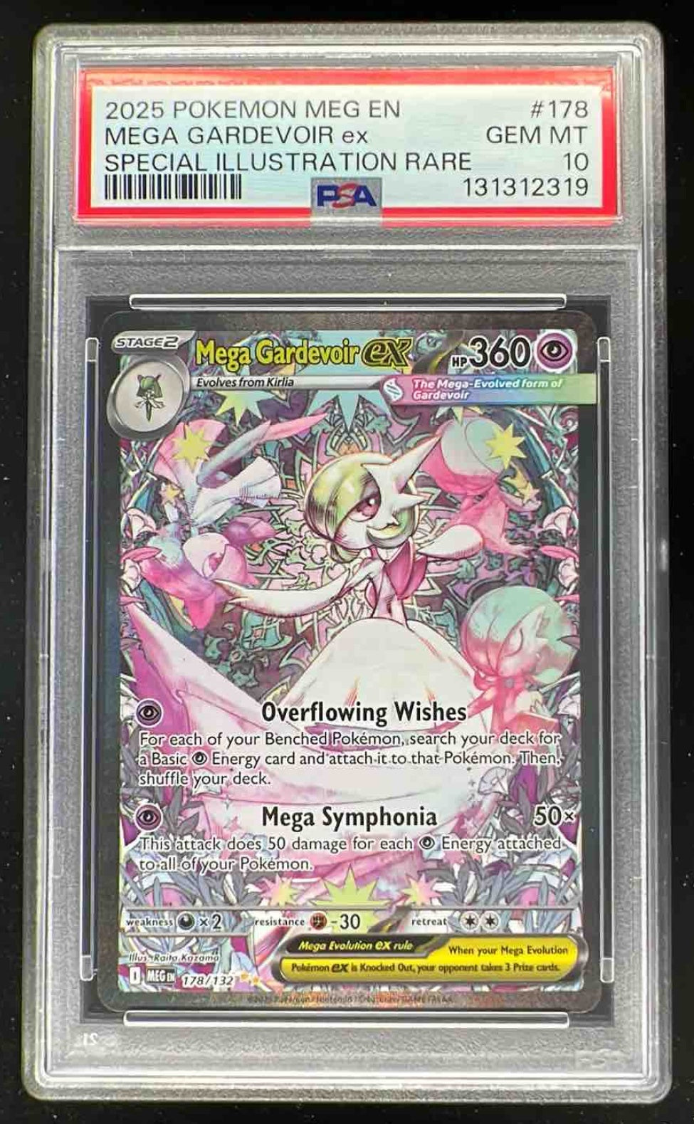 PSA 10 Mega Gardevoir ex SAR 087/063 Mega Symphonia Pokemon Card