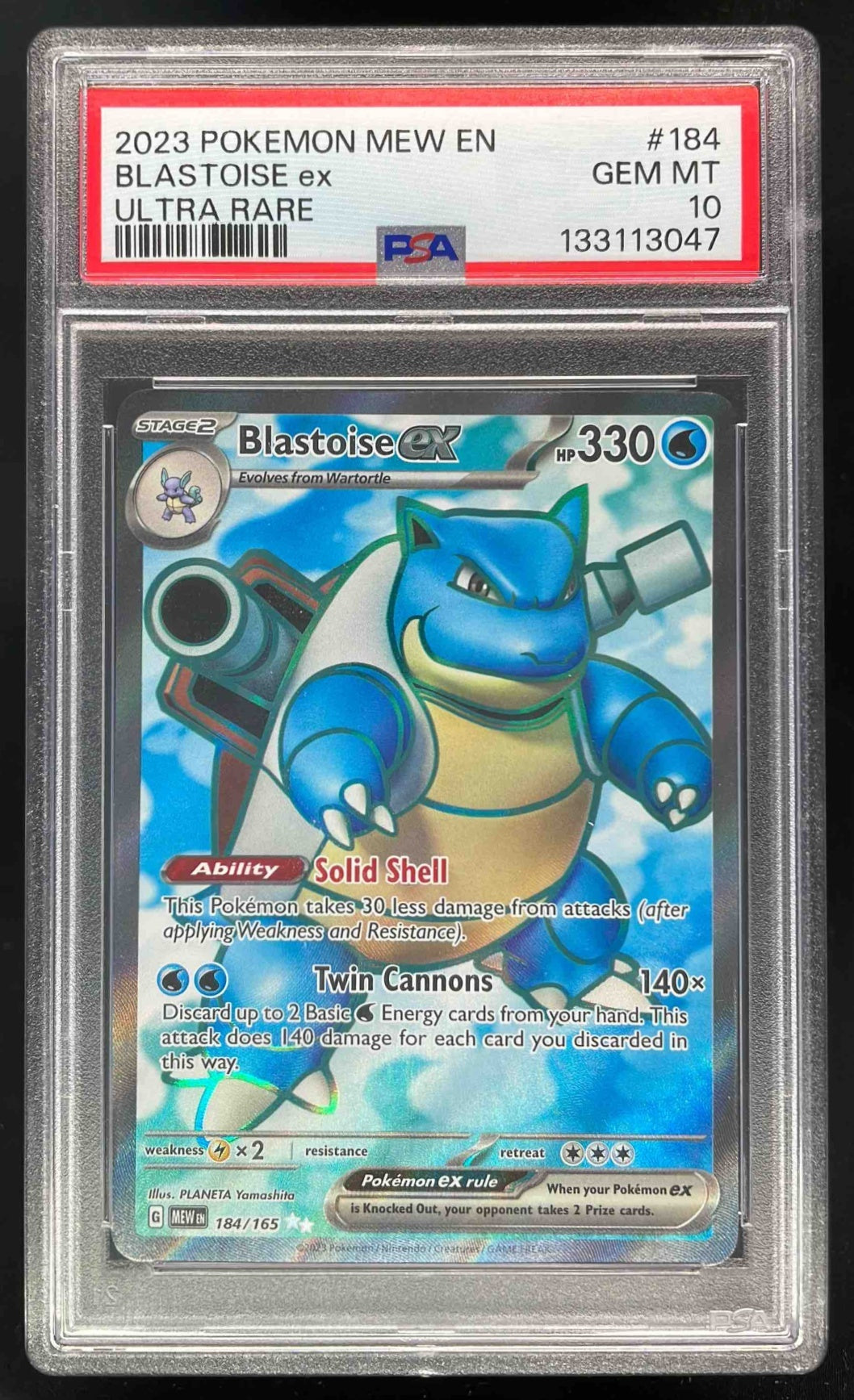 2023 Pokemon SV 151 #184/165 Blastoise ex Ultra Rare PSA 10 – Burbank Cards