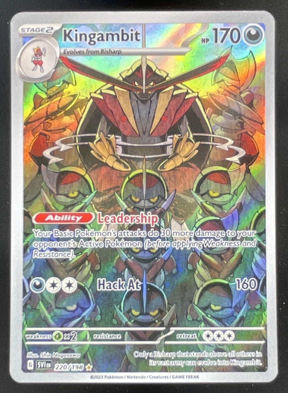 kingambit pokemon card 2023 Pokemon Scarlet & Violet #220/198 Kingambit Illustration Rare –  Burbank Cards