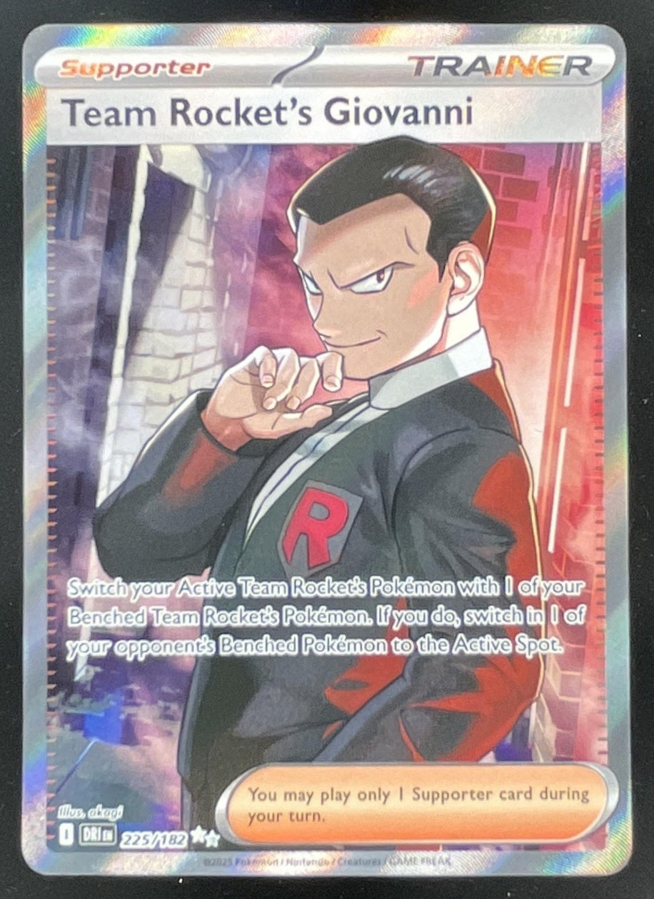2025 Pokemon Destined Rivals #225/182 Team Rocket's Giovanni – Burbank Cards