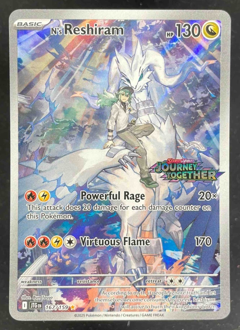 bun toujo pokemon cards 2025 Pokemon Journey Together Promo Cards #167/159 N's Reshiram – Burbank  Cards
