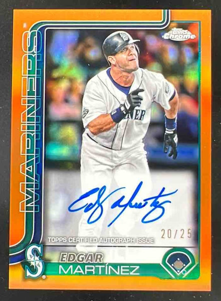 2025 Topps Chrome Legends Autograph Orange Refractor #EM Edgar