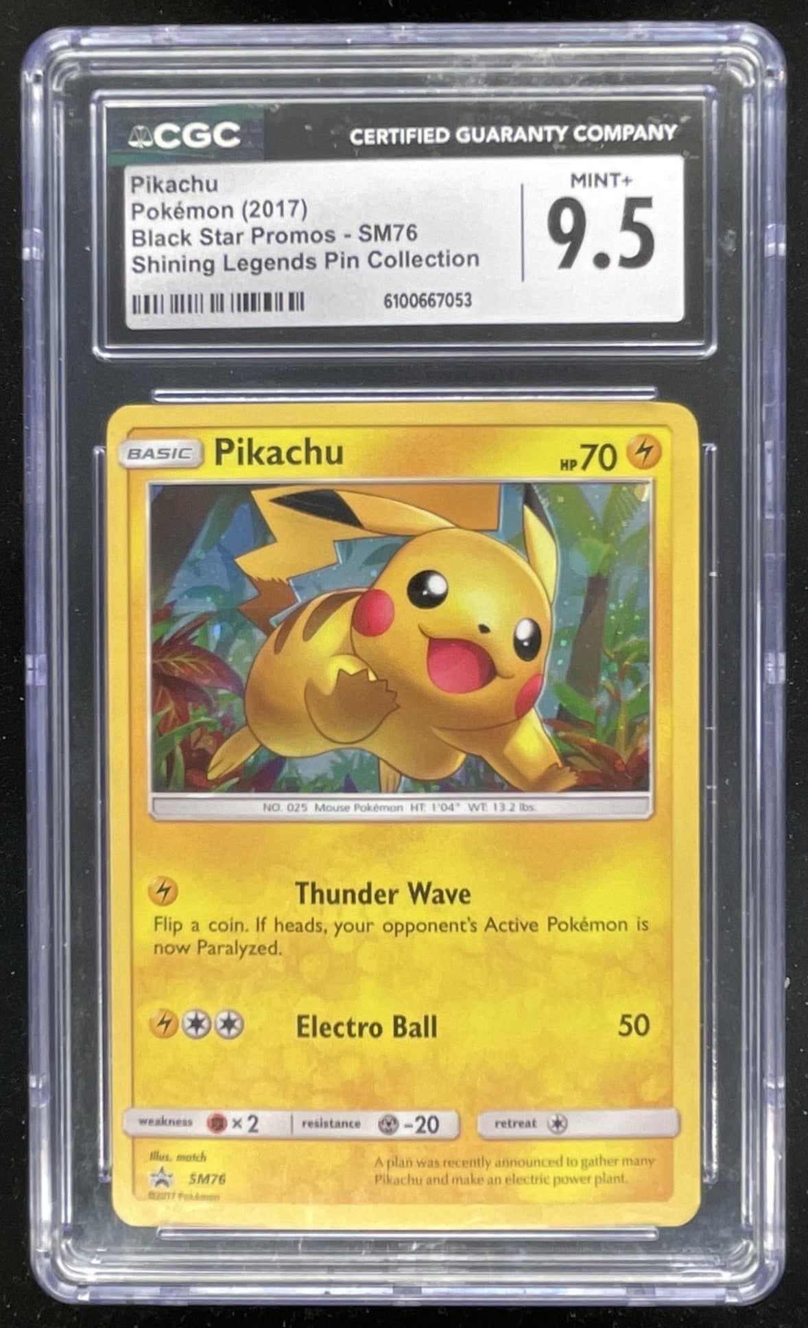 pikachu pokemon card 2017 2017 Pokemon Black Star Promo Shining Legends Pin Pikachu CGC 9.5 – Burbank Cards