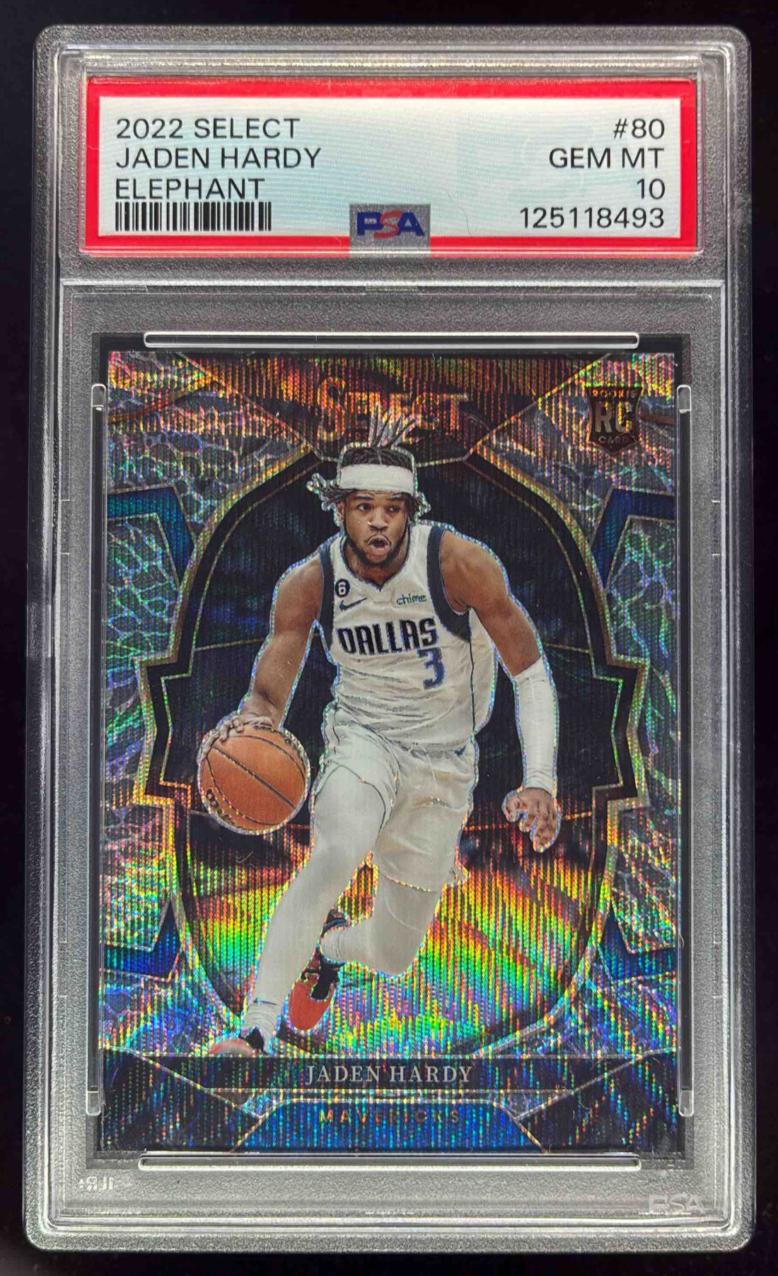 Jaden Hardy 2022-23 Panini Mosaic Gold Prizm RC #234 Jaden Hardy
