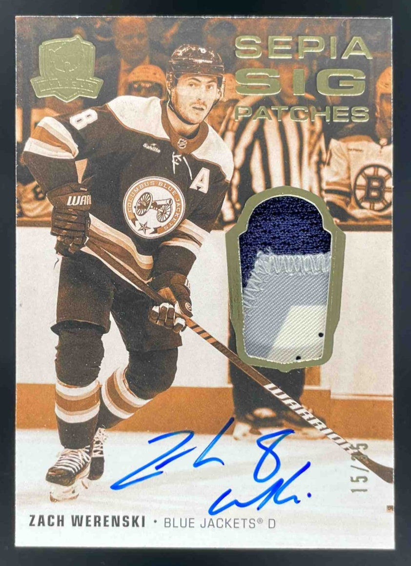 2022-23 The Cup Sepia Signature Patches #SSP-ZW Zach Werenski RC
