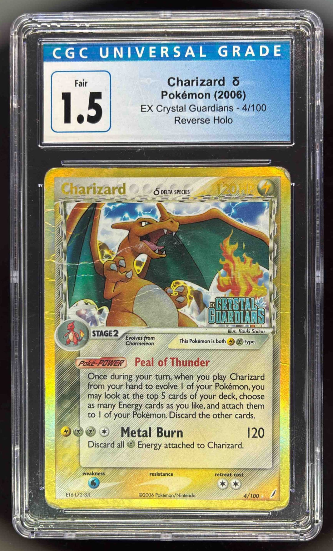 2006 Pokemon EX Crystal Guardians Reverse Holos Charizard Delta