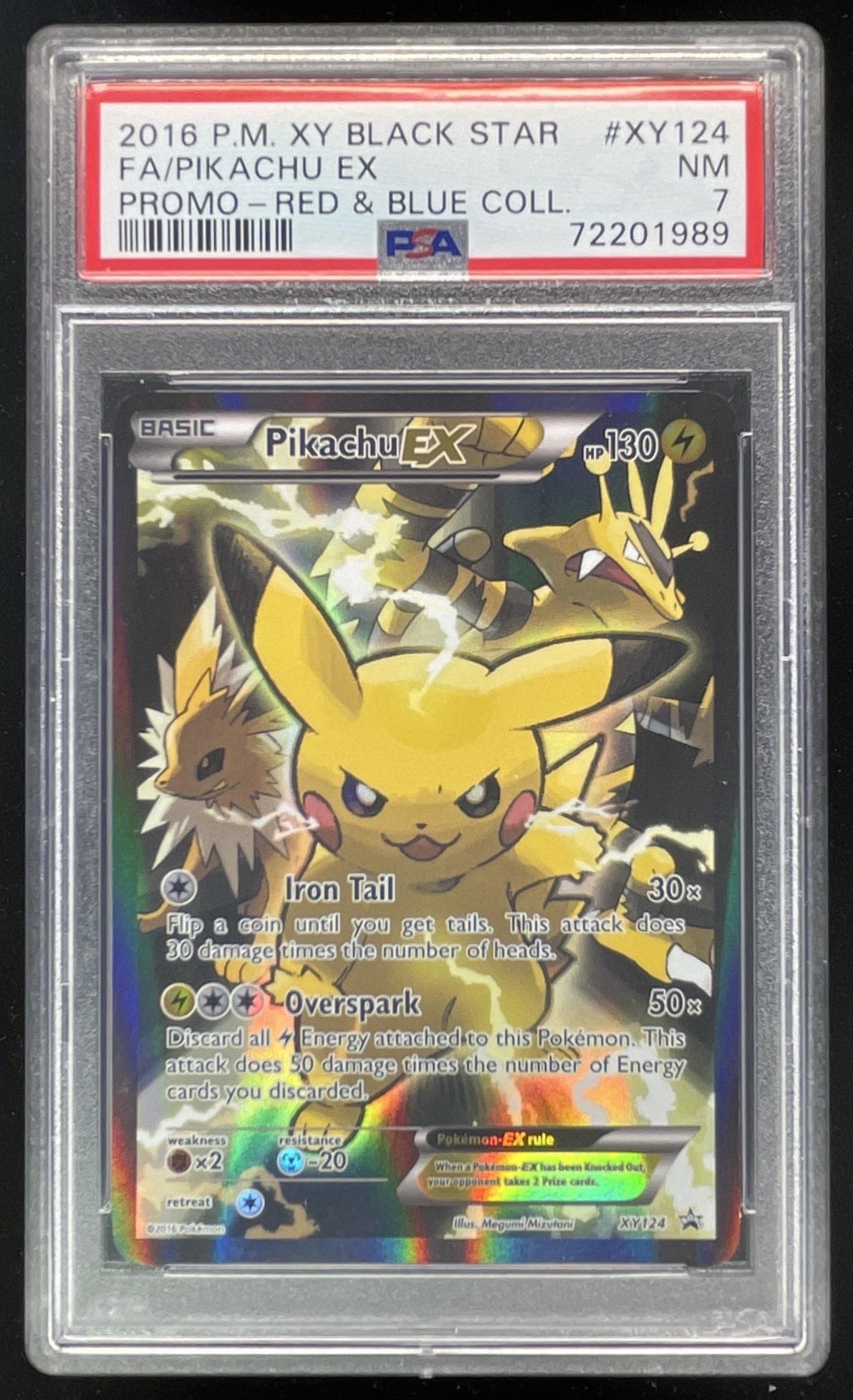 2016 Pokemon XY Black Star Promo Red Blue Collection #XY124 Pikachu EX –  Burbank Cards