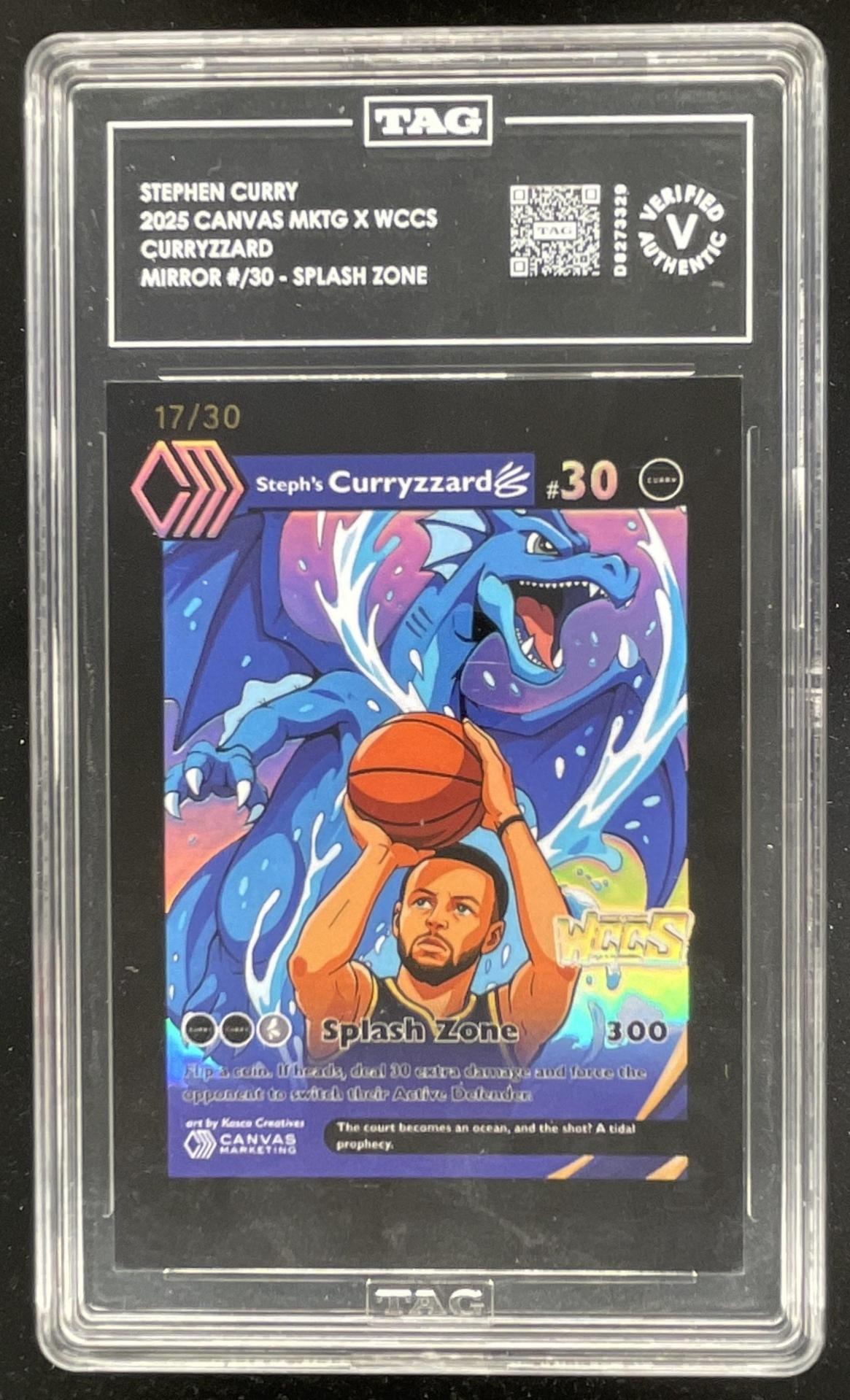 2025 Canvas WCCS Curryzzard Splash Zone Stephen Curry /30 TAG