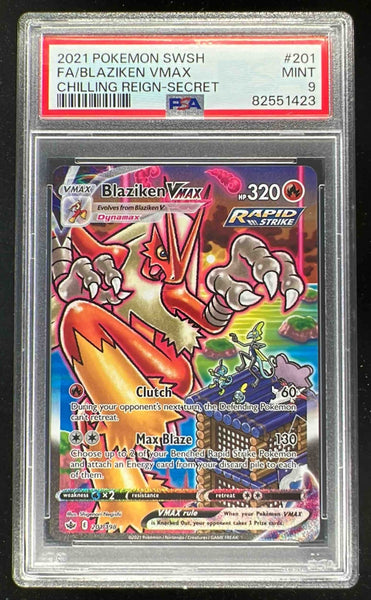 2021 Pokemon Sword & Shield Chilling Reign #201/198 Blaziken VM