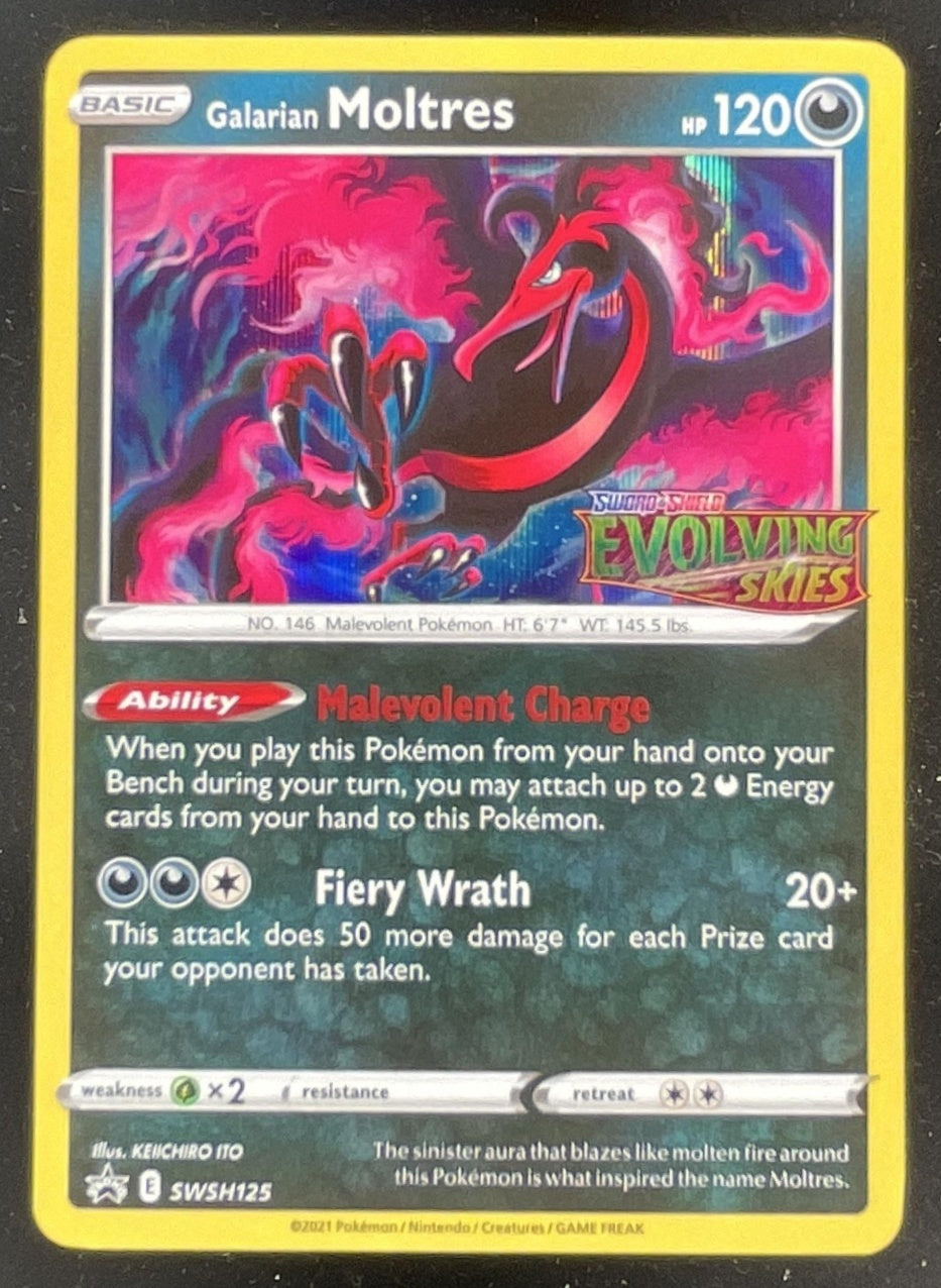 2021 Pokemon Sword & Shield Black Star Promos #SWSH125 Galarian Moltre –  Burbank Cards