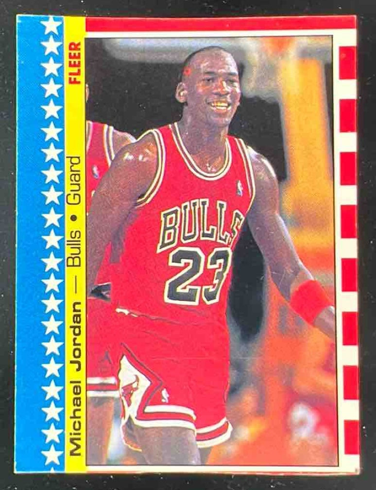 1987-88 Fleer Stickers #2 Michael Jordan – Burbank Cards