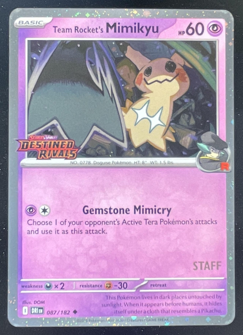 2025 Pokemon Destined Rivals Promos #087/182 Team Rocket's Mimikyu