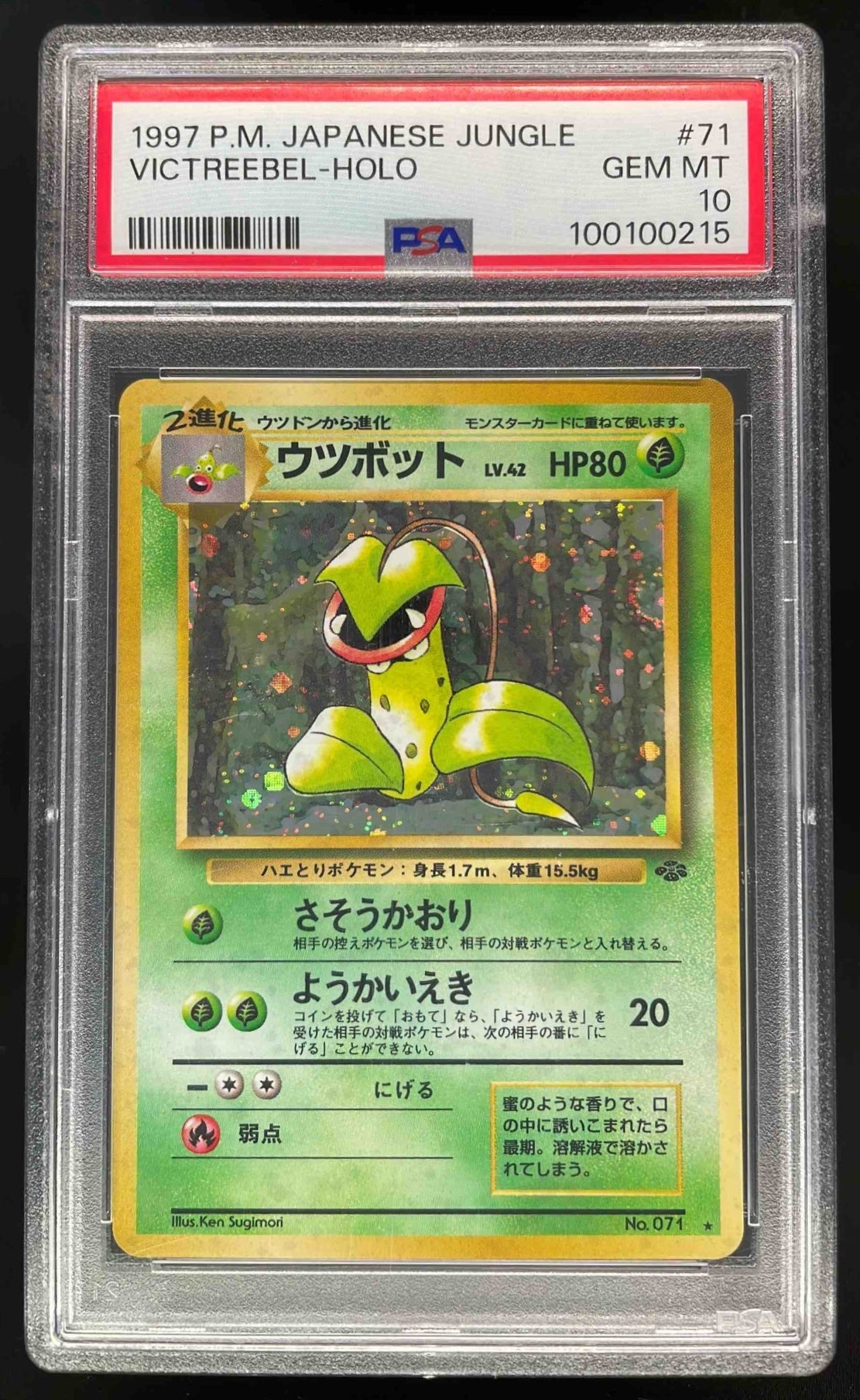 1997 Pokemon Japanese Jungle #71 Victreebel Holo PSA 10 – Burbank Cards