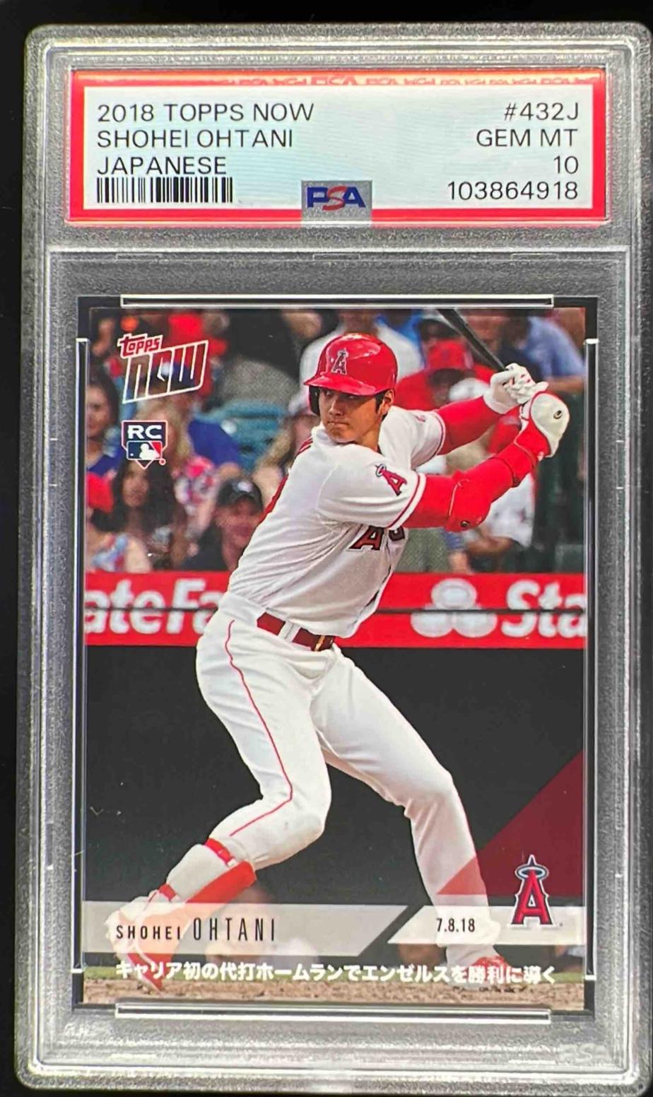 2018 Topps Now #432J Shohei Ohtani RC PSA 10 – Burbank Cards