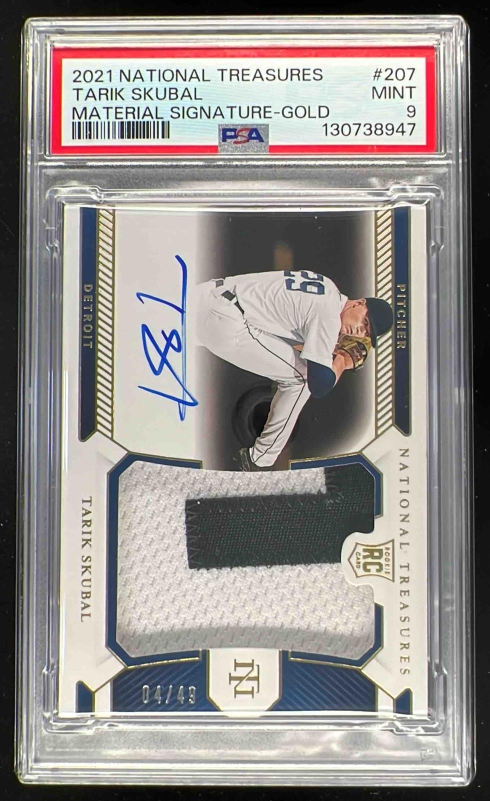 2021 National Treasures Rookie Material Gold Tarik Skubal RC Auto