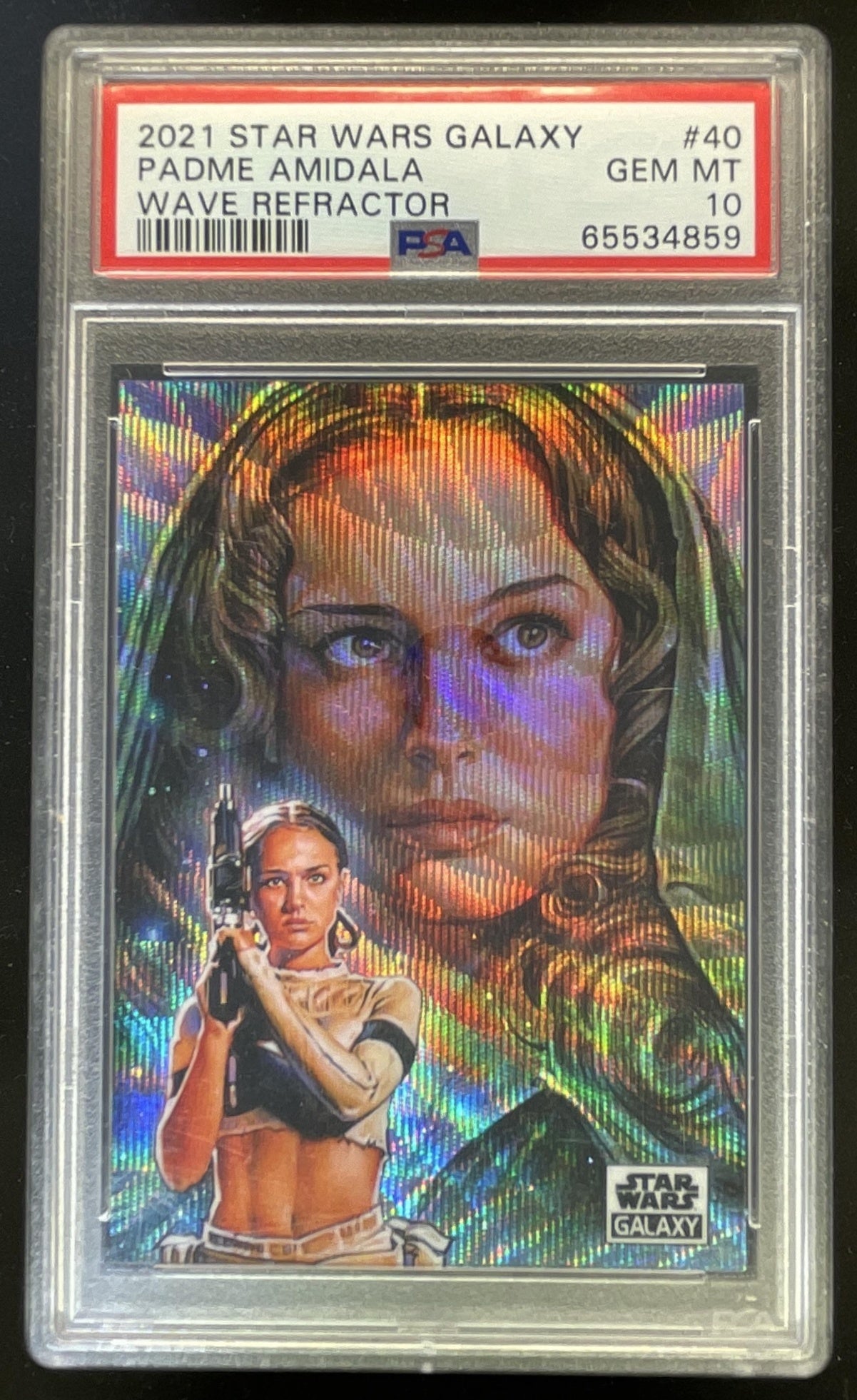 2021 Topps Chrome Star Wars Galaxy Wave Refractor #40 Padme