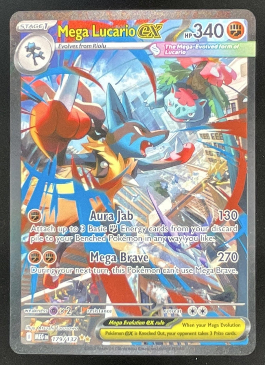 2025 Pokemon Mega Evolution #179/132 Mega Lucario ex Special Illustrat –  Burbank Cards