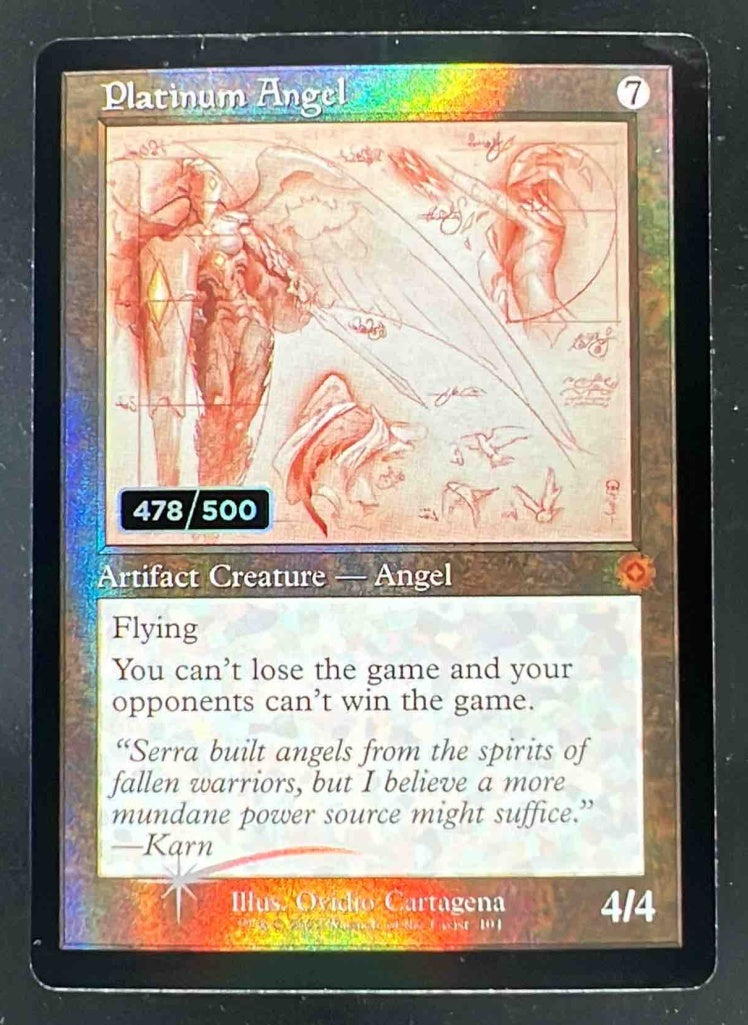serial mtg cards Magic The Gathering Platinum Angel Schematic Serial Numbered The Brothers'  War