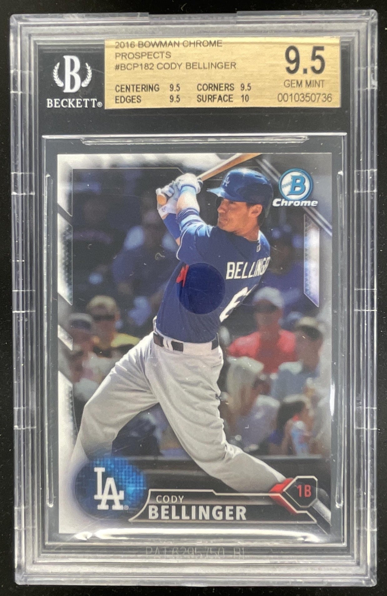 2016 Bowman Chrome Prospects #BCP182 Cody Bellinger BGS 9.5