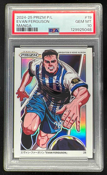 2024-25 Panini Prizm Premier League Manga #19 Evan Ferguson PSA 10