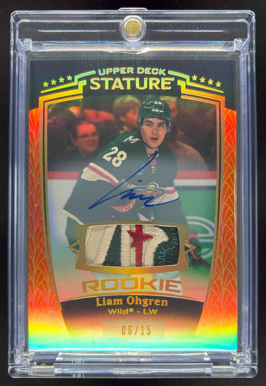 2024-25 Upper Deck Stature Memorabilia Orange #48 Liam Ohgren