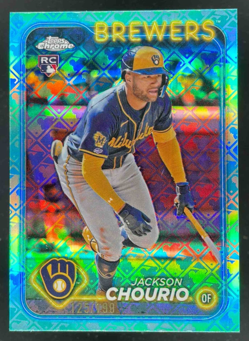 2024 Topps Chrome Logofractor Aqua MLB Refractor #161 2024 Topps Chrome Logofractor Aqua MLB Refractor #161