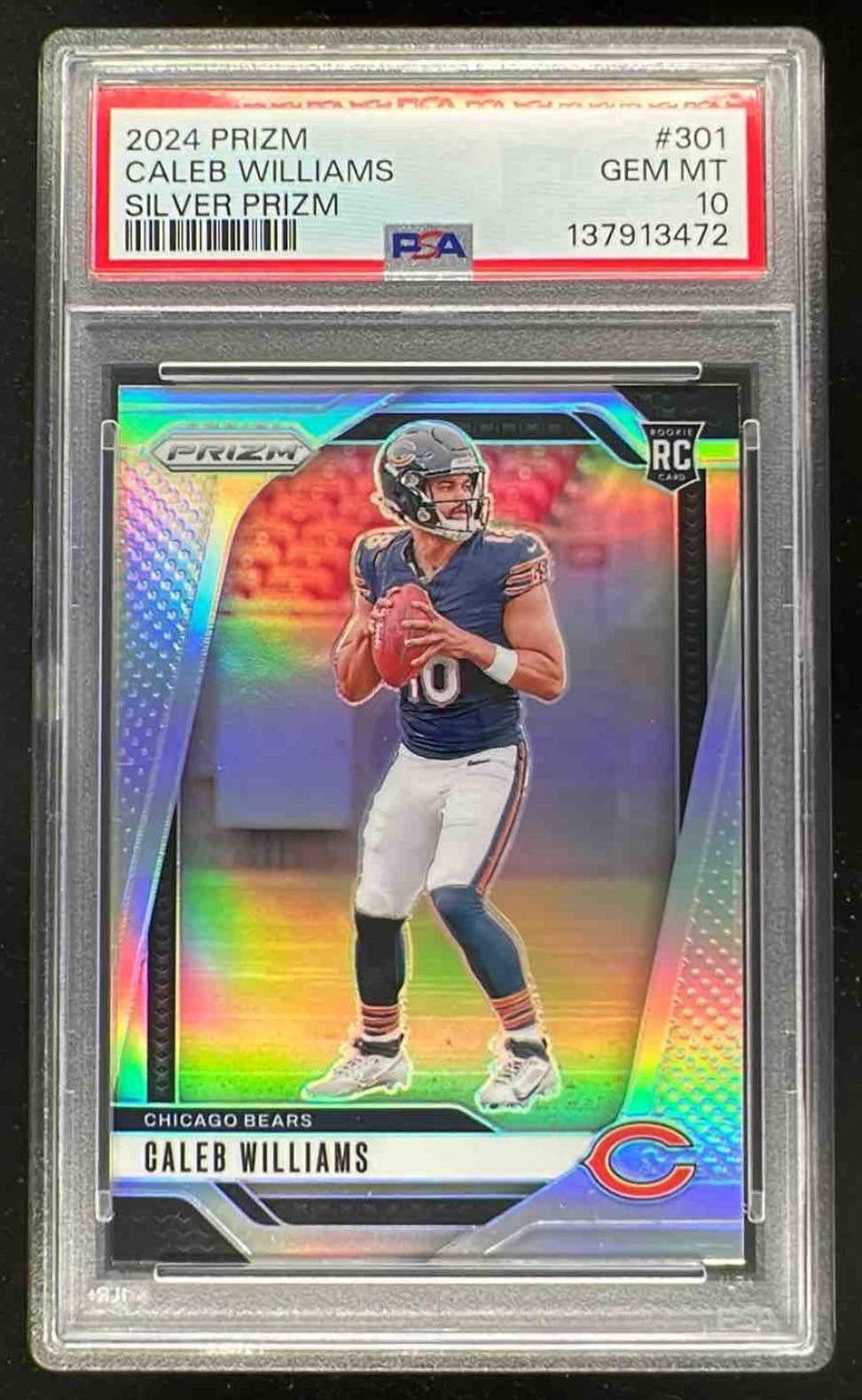 2024 Panini Prizm Silver Prizm #301 Caleb Williams RC PSA 10