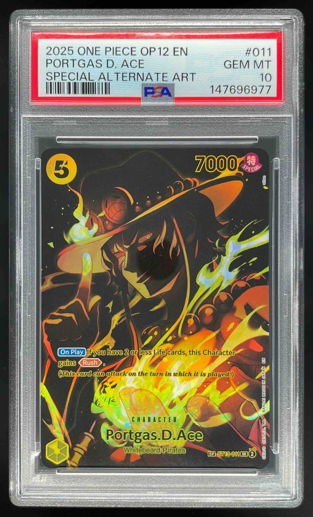 2025 One Piece OP12 EN #011 Portgas D Ace Special Alternate Art